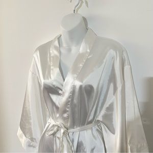 La Senza white silky “The Mrs” bride robe